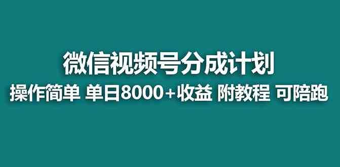 （8929期）【蓝海项目】视频号分成计划最新玩法，单天收益8000+，附玩法教程，24年&amp;#8230;