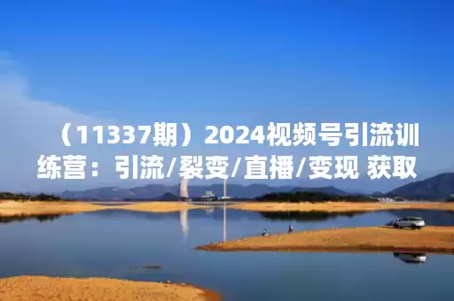 (11337期)2024视频号引流训练营:引流/裂变/直播/变现 获取红利 把握短视频流量风口 (11337期)2024视频号引流训练营:引流/裂变/直播/变现 获取红利 把握短视频流量风口