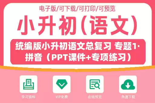 统编版小升初语文总复习 专题1·拼音（PPT课件+专项练习）